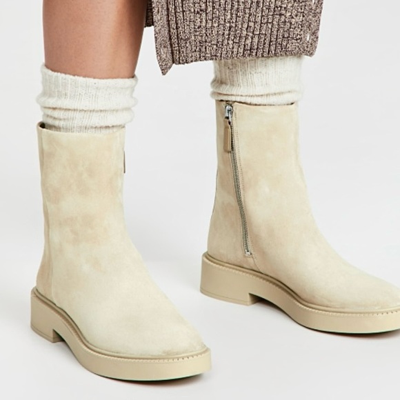 Vince Kady Low Suede Water Repellent Boots in Doe Women's Vince Kady Low Suede Water Repellent Boots in Doe Women's